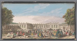 ベルサイユ庭園の大トリアノン正面の眺め Vüe de Trianon dans le Parc de Versailles du côté de l