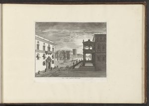 日没時のナポリの宮殿の眺め Palais à Naples regerdant le Soleil Levant (オブジェクトのタイトル) ヴェネツィア、リヴォルノ、ナポリ、ローマの宮殿とモニュメント (シリーズ タイトル) 作： Anonymous