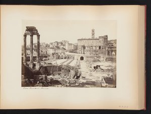 イタリア、ローマのカストルとポルックス神殿のあるフォロ ロマーノの眺め フォーラム ロマーノ。 Roma (オブジェクトのタイトル) 作： Anonymous