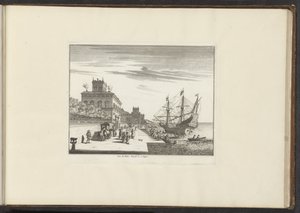 ナポリの海岸にある王宮の眺め Veue du Palais Royael &c: à Naples (オブジェクトのタイトル) ヴェネツィア、リヴォルノ、ナポリ、ローマの宮殿とモニュメント (シリーズ タイトル)