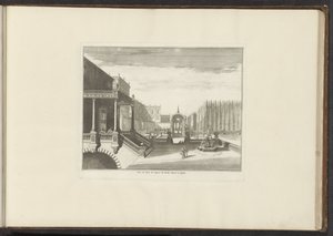 ナポリの王宮と王立庭園の眺め Veue du Bois de Cypres du Jardin Royal à Naples (オブジェクトのタイトル) ヴェネツィア、リヴォルノ、ナポリ、ローマの宮殿とモニュメント (シリーズ タイトル) 作： Anonymous