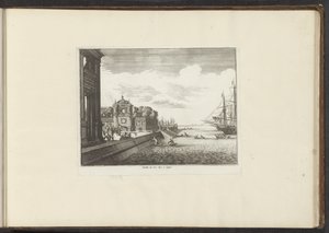 ナポリの海岸にある宮殿の庭園の眺め Jardin du Vise Roy à Naples (オブジェクトのタイトル) ヴェネツィア、リヴォルノ、ナポリ、ローマの宮殿とモニュメント (シリーズ タイトル) 作： Anonymous