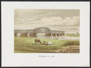 マース川に架かるヘデルゼ鉄道橋、1870 年 ヘデルの鉄道橋 (オブジェクトのタイトル) オランダの主要鉄道橋（シリーズタイトル） 作： Anonymous