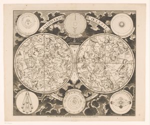 北と南の星座を含む天体図 Planisphaerium coeleste (オブジェクトのタイトル)