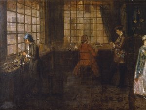時計職人の店内（詳細） 作： Anonymous
