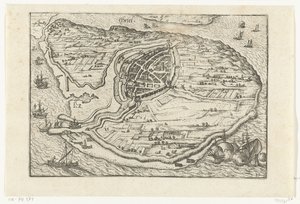デン ブリエルの地図、1572 年 作： Anonymous