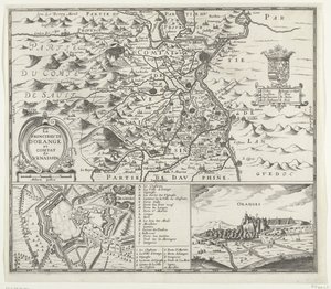 オレンジ公国の地図、1639 年 La Principaute d