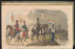 ハーグとロッテルダムの儀仗兵の衣装と旗、1840～1842年 III. グループ (オブジェクトのタイトル)