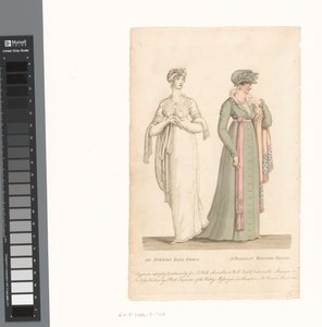 La Belle Assemblée、1807 年 3 月 1 日、No. 14: イブニング ボール ドレス / パリの冬のドレス 作： Anonymous