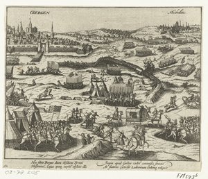 ナッソーのルイがモンスを去る、1572年 作： Anonymous