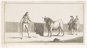 マタドールが雄牛に挑戦 Coleccion de las principales suertes de una corrida de toros (オブジェクトのシリーズ タイトル) 闘牛の最重要技集（連載タイトル） 作： Anonymous