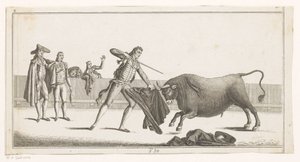 マタドールが雄牛に挑戦 Coleccion de las principales suertes de una corrida de toros (オブジェクトのシリーズ タイトル) 闘牛の最重要技集（連載タイトル） 作： Anonymous