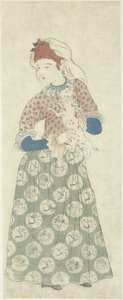犬を連れたオランダ人女性 作： Anonymous