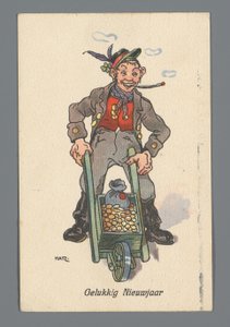 クリスとベップからの1920年の新年の願い. 作： Anonymous