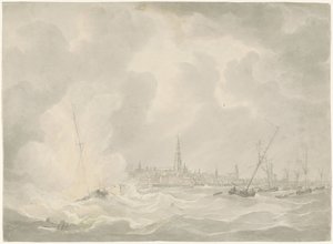ヤン ファン スパイクのボートの爆発、1831 年 作： Anonymous