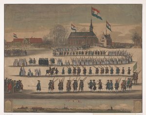 1766 年にウィリアム 5 世が即位したときのジスプの行列 作： Anonymous