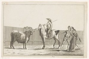 ピカドールは雄牛に槍を向ける Coleccion de las principales suertes de una corrida de toros (オブジェクトのシリーズ タイトル) 最も重要な闘牛操作のコレクション (シリーズ タイトル)