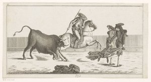 ピカドールは槍を雄牛に突き刺す Coleccion de las principales suertes de una corrida de toros (オブジェクトのシリーズ タイトル) 闘牛の最重要技集（連載タイトル） 作： Anonymous