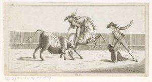 ピカドールは槍を雄牛に突き刺す Coleccion de las principales suertes de una corrida de toros (オブジェクトのシリーズ タイトル) 闘牛の最重要技集（連載タイトル） 作： Anonymous