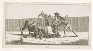 ピカドールは馬から落ちた Coleccion de las principales suertes de una corrida de toros (オブジェクトのシリーズ タイトル) 闘牛の最重要技集（連載タイトル） 作： Anonymous