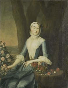 Adriaen Isaac Hurgronje の妻、Magdalena van Citters の肖像 作： Anonymous