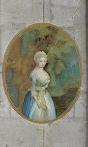 18世紀の衣装を着た女性の肖像 作： Anonymous