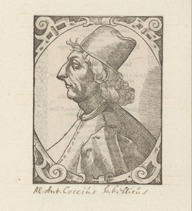 Portret van Marcus Antonius Coccius Sabellicus 作： Anonymous
