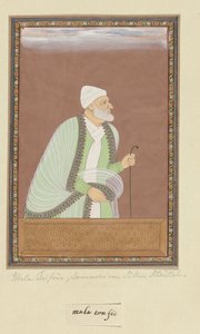 スルタン・アブドゥッラーの師（ustad）であったムラ・タイフールの肖像 作： Anonymous