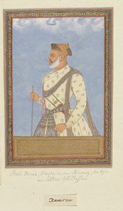 シャー・ミルザの肖像。 スルタン・アブル・ハサンの時代には、サイイド・ムザファルの後、騎兵隊 (sar-khayl) の指揮官を務めました。 作： Anonymous