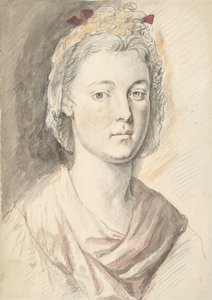 若い女性の肖像画 作： Anonymous
