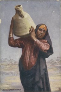 彼女の肩に水差しを持つ水キャリアの肖像画 女性の水運び。 (アイテムのタイトル) 作： Anonymous