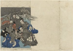 碁盤を囲む頼光と領主たち ライコウと地上の蜘蛛（シリーズタイトル） 作： Anonymous