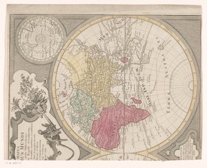東半球を示す世界地図の右半分 Mappa totius mundi : adornata juxta observees (...) (オブジェクトのタイトル) 作： Anonymous
