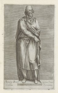 Sculptuur van een 野蛮な囚人 アルメニアの王からファルネシア宮殿のローマの捕虜へ (オブジェクトのタイトル) ローマのアンティーク彫刻（シリーズタイトル） 公共の場で見られるローマ市の古代彫像のアイコン (シリーズ タイトル) 作： Anonymous