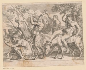 Silenus は saters en maenaden に会った 作： Anonymous