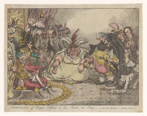 スポットプレントがナポレオンとフォックスに会った、1802年 パリでの市民ヴォルポーネと彼のスイートの紹介 - ビデオ、モニテウとコベットの手紙 (オブジェクトのタイトル) 作： Anonymous