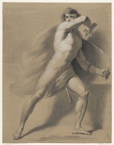 戦士として立っている男性のヌード 作： Anonymous
