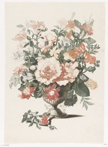 花と石の花瓶 作： Anonymous