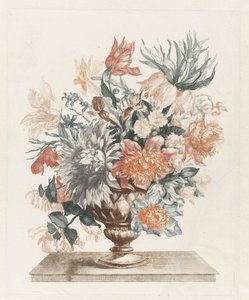高原の花の石の花瓶 作： Anonymous