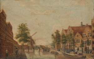アムステルダムの Brouwersgracht 作： Anonymous