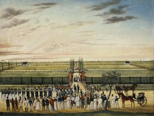 パラマリボでのジョアンヌ・ヴィトゥス・ヤンセン神父（1803-43）の埋葬