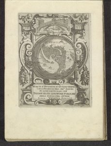 Titleprint met plattegrond van Venetië Scenes uit het Venetiaanse leven (シリーズタイトル) Habiti d