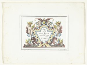 Titelprent voor de serie kostuumprenten in facsimile Habitus Variarum Gentium Habitus Variarum Gentium / Habitz des divers Nations Abr De Bruyn inv. 1581 (オブジェクトのタイトル)