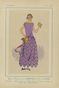 非常にパリジャン、1923 年、No 1: A. PREVOST による生地とリボン.... 作： Anonymous