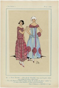 非常にパリジャン、1923年、No. 4: 16. - ダンスのために。 1.プリティ・クリッセルディ・ドレス...
