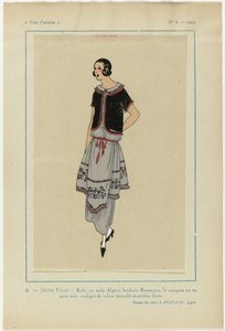 非常にパリジャン、1923年、No 6: 8. 若い女の子. - アルジェリアベールドレス... 作： Anonymous