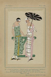 非常にパリジャン、1923年、No 7: 17.- DAYS OF HEAT. - 1. コットンボイルワンピース...
