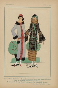 非常にパリジャン、1923年、No 8: 13.- SWEET AUTUMN. ――このコートドレス… 作： Anonymous