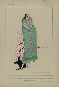 非常にパリジャン、1923年、No 8: 17.- NAÏADE. - このナイルグリーンのサテンコート... 作： Anonymous