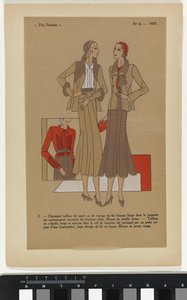 とてもパリジャン。 ファッション、シック、エレガンス 非常にパリジャン、1931 年、No. 6: 2. - チャーミングなスポーツ スーツ...